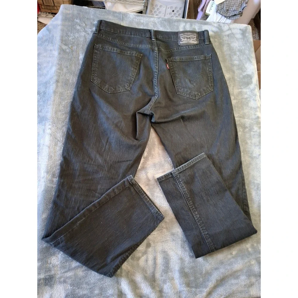 Levis 511 Slim Fit Jeans Mens 33x34 Dark Gray Charcoal Denim Pants 18181-0034